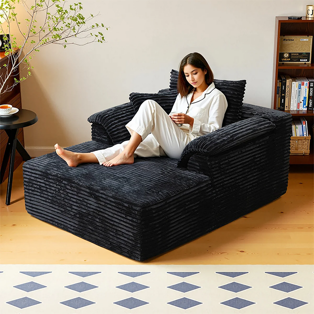 61" Minimalist Single Sofa Bed – No Assembly, Living Room & Bedroom Ready