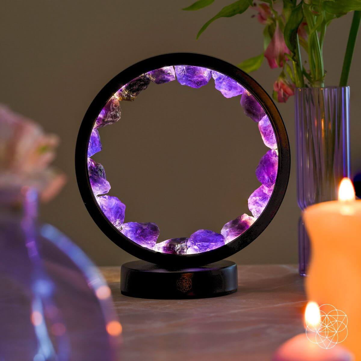 Amethyst Halo Lamp – Spiritual Protection & Soul-Healing Light