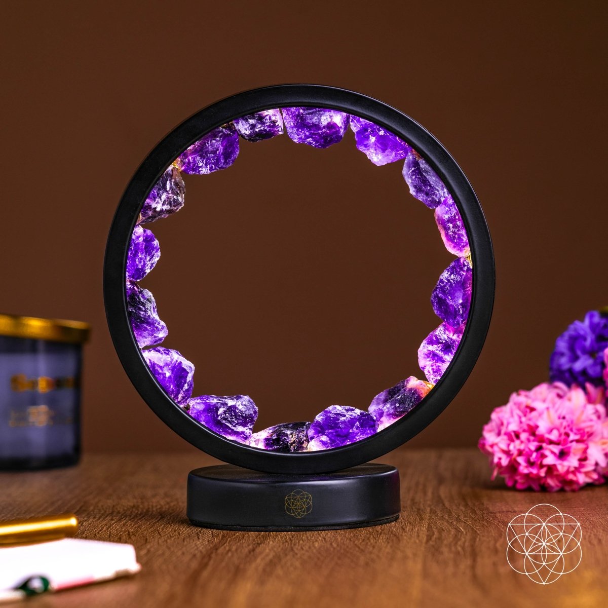 Amethyst Halo Lamp – Spiritual Protection & Soul-Healing Light