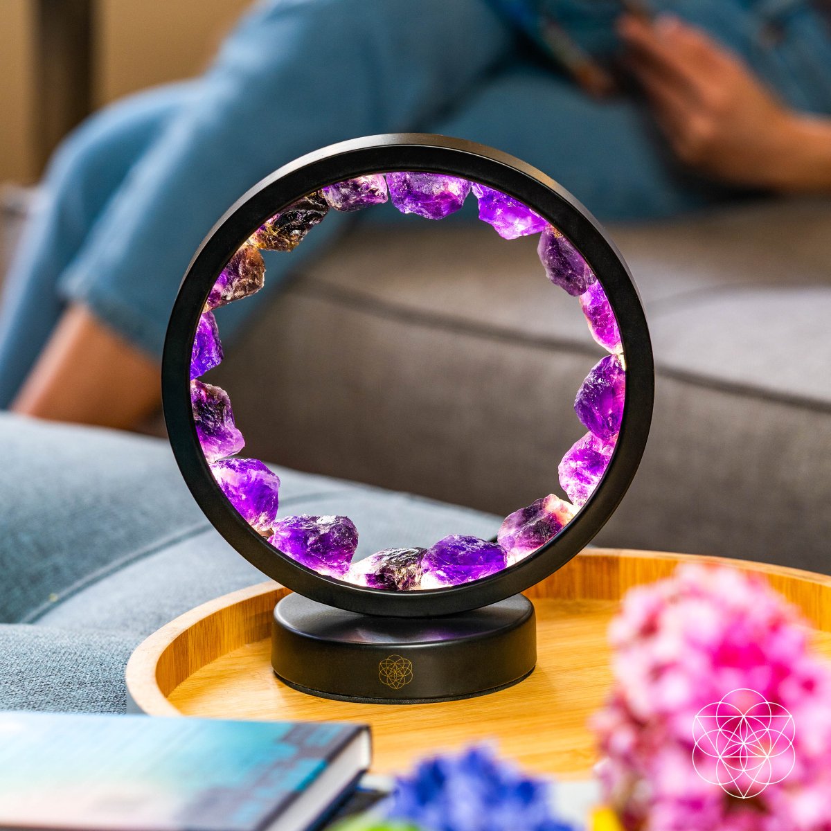 Amethyst Halo Lamp – Spiritual Protection & Soul-Healing Light