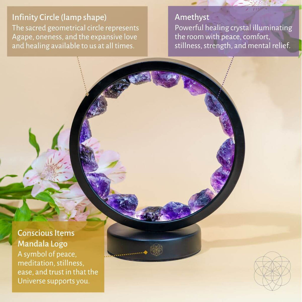 Amethyst Halo Lamp – Spiritual Protection & Soul-Healing Light