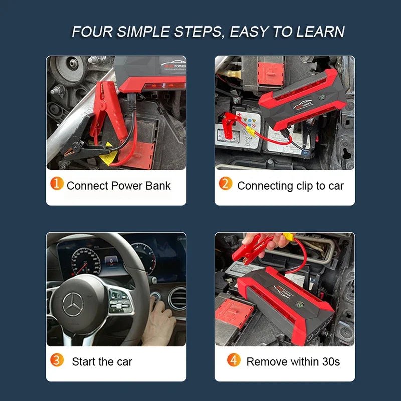 Portable Car Jump Starter & Power Bank – 30000mAh Emergency Battery Booster - The Uplift Shop