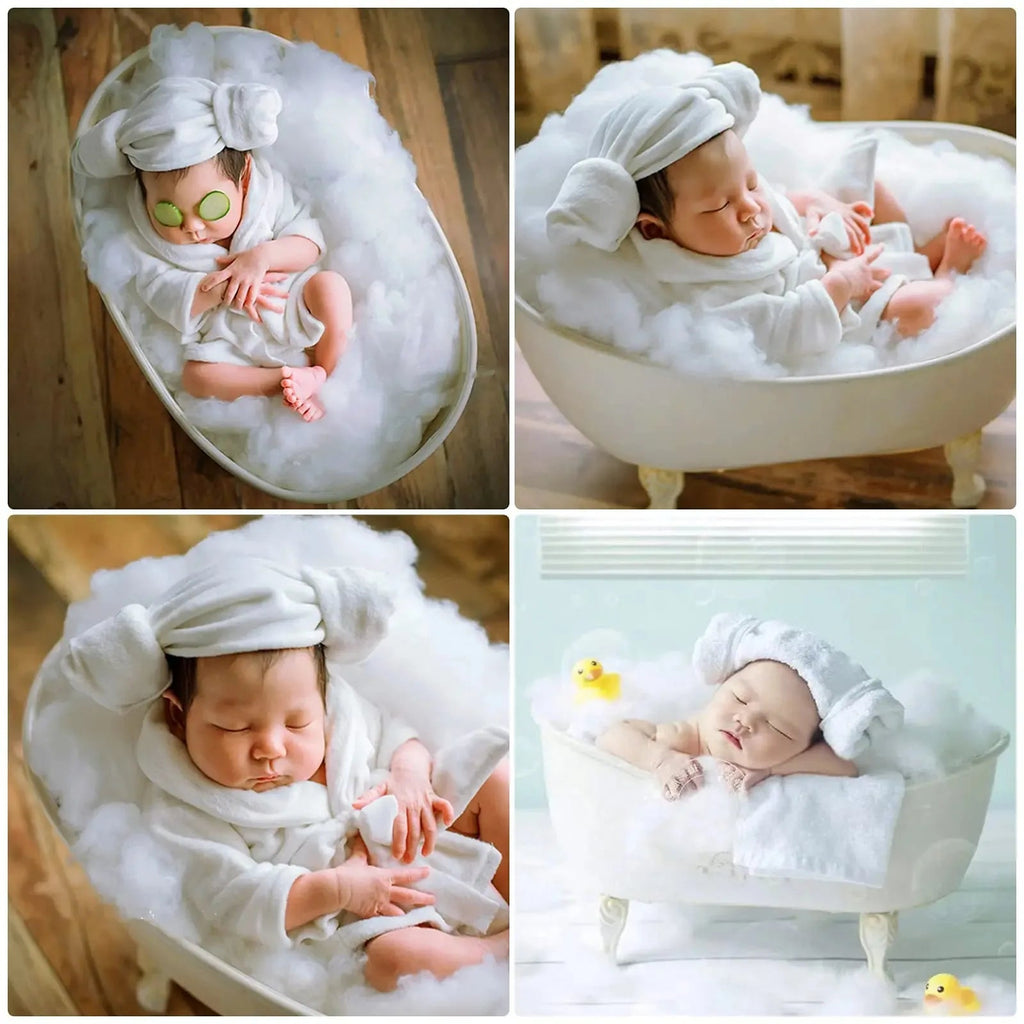 Newborn Photography Bathrobe Set – 5pcs with Slippers - The Uplift Shop