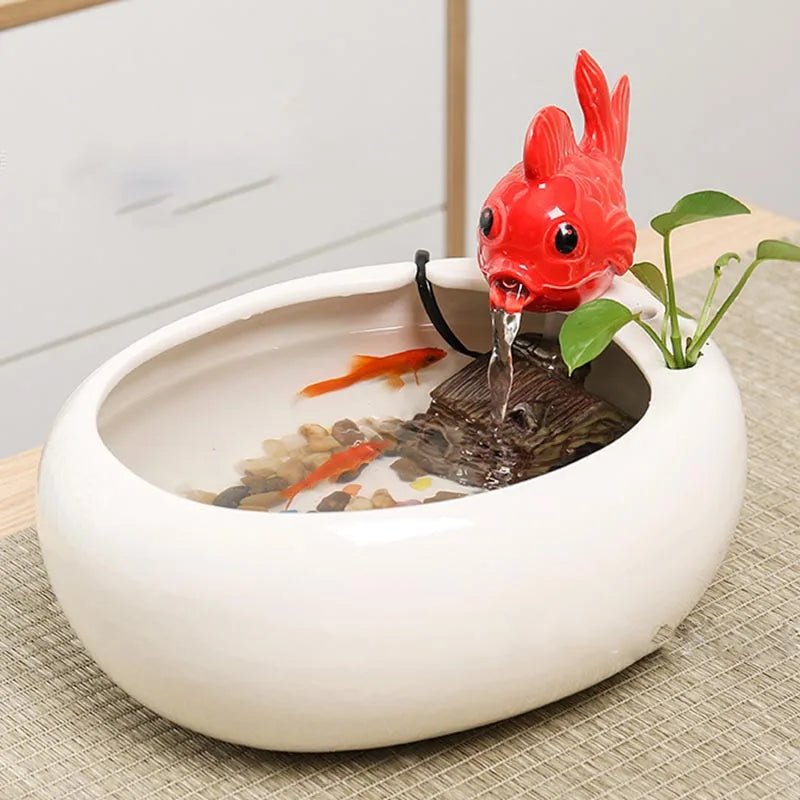 Ceramic Zen Waterfall Fountain – Feng Shui Home Decor - The Uplift Shop