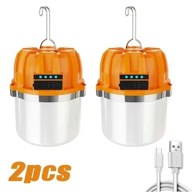 Rechargeable LED Camping Lantern – Portable Pumpkin Camp Lamp with Power Bank - The Uplift Shop