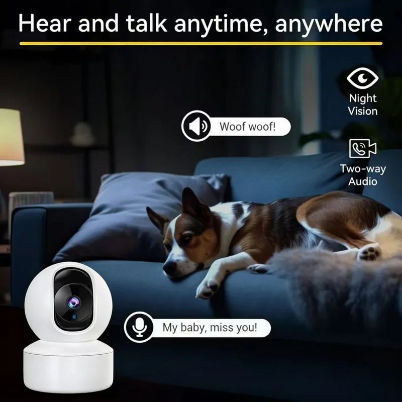Indoor WiFi Pet Camera – 360° Pan & Tilt with Night Vision - The Uplift Shop