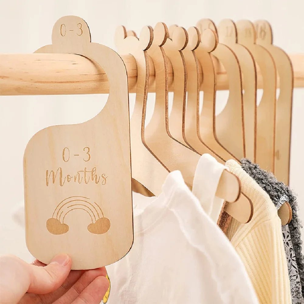 Wooden Monthly Milestone Cards – Baby Shower Gift (7pcs) - The Uplift Shop