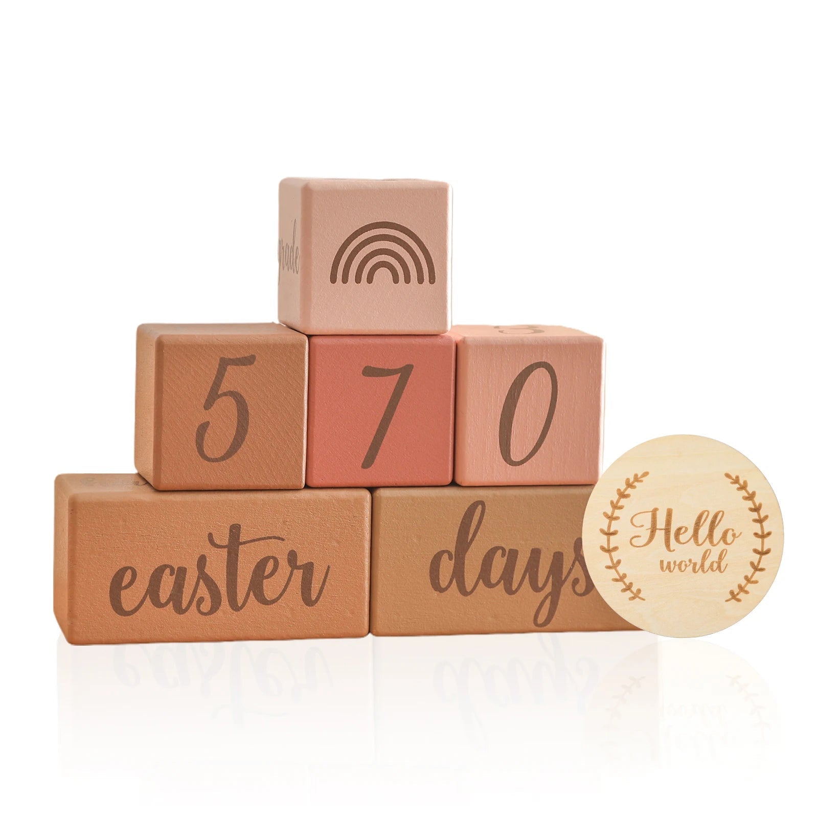 Wooden Block Baby Announcement Photography Props (8pcs) - The Uplift Shop