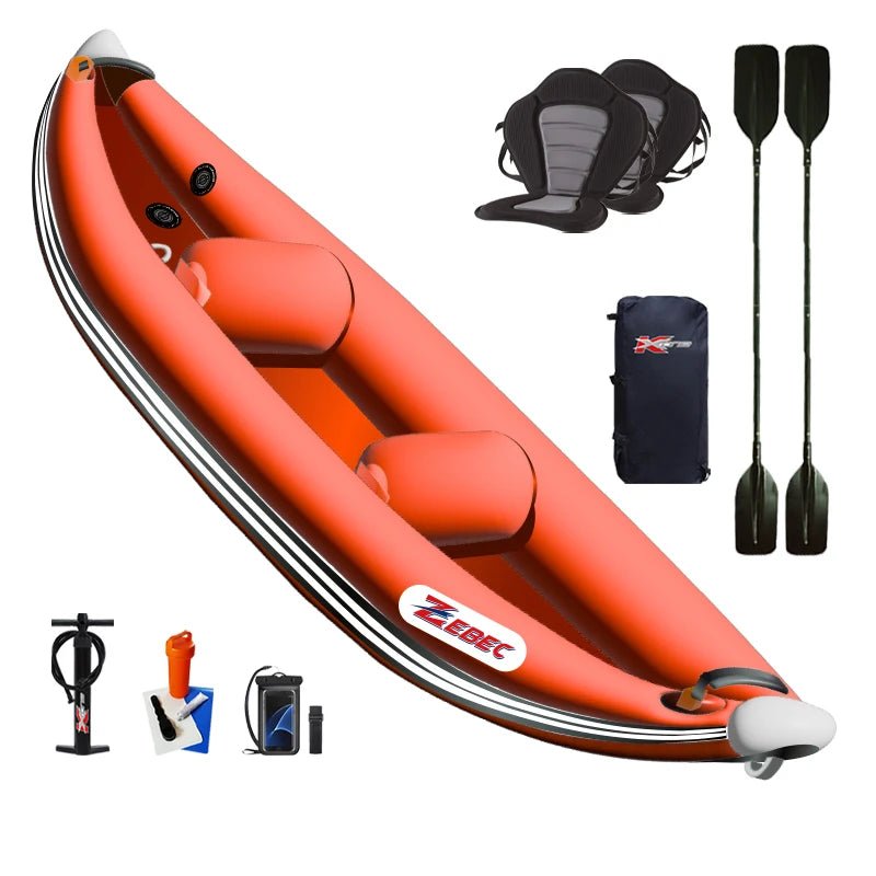 Zebec Luxury Inflatable Kayak – Drop Stitch 1 - 2 Person Sit - On - Top Sea Kayak - The Uplift Shop
