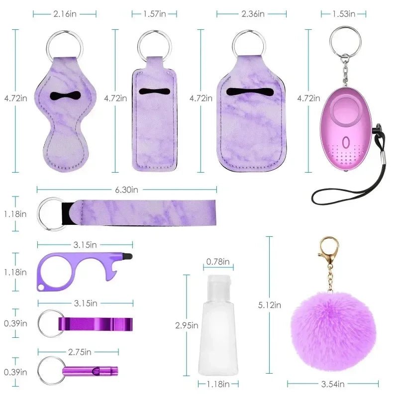 Self Defense Keychain for Women - Personal Safety Alarm with LED Light & Emergency Whistle | Protective Security Accessories - The Uplift Shop