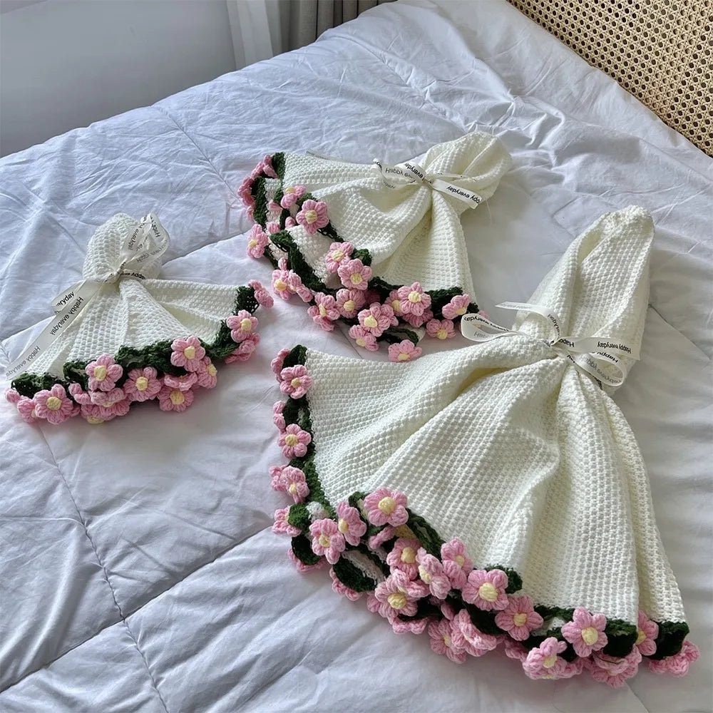 Crochet Rose Bouquet Blanket – Soft Floral Hug Blanket - The Uplift Shop