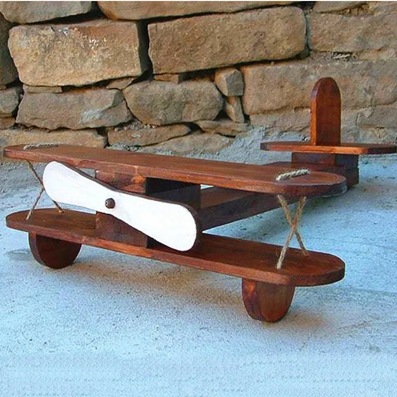 Retro Wooden Plane Baby Milestone Photo Prop - The Uplift Shop
