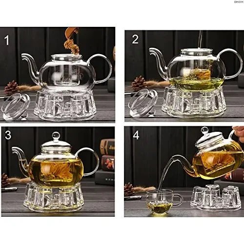 Glass Herbal Kettle – See-Through Stovetop Tea Infuser - The Uplift Shop