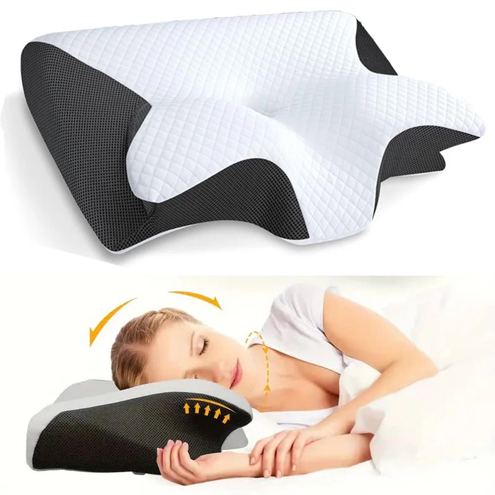 Orthopedic Memory Foam Neck Pillow – Cervical Support for Better Sleep - The Uplift Shop