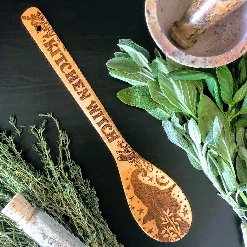 Witchy Bamboo Wooden Spoon - The Uplift Shop