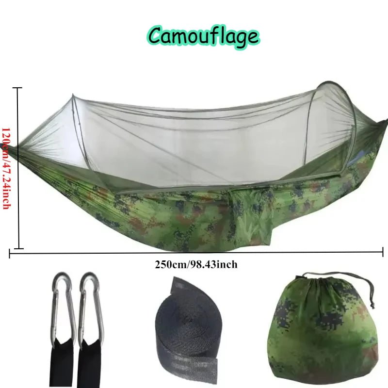 Ultra Lightweight Camping Hammock with Mosquito Net – 660 lbs Capacity - The Uplift Shop