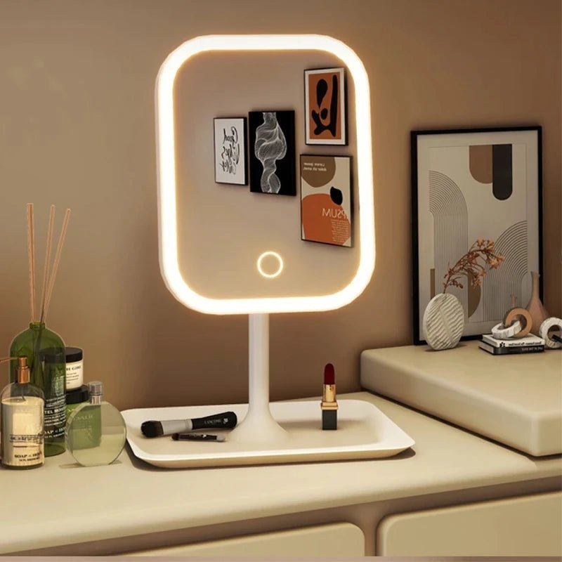 Designer LED Vanity Mirror with Touch Control – Bedroom Dressing - The Uplift Shop
