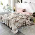 Luxe Faux Rabbit Fur Throw Blanket – All - Season Sofa & Bed Wrap - The Uplift Shop