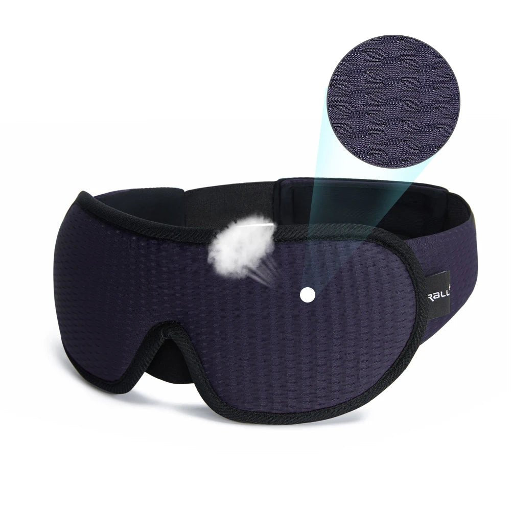 3D Contoured Sleep Mask – Soft Padded Blackout Eye Mask for Better Sleep - The Uplift Shop