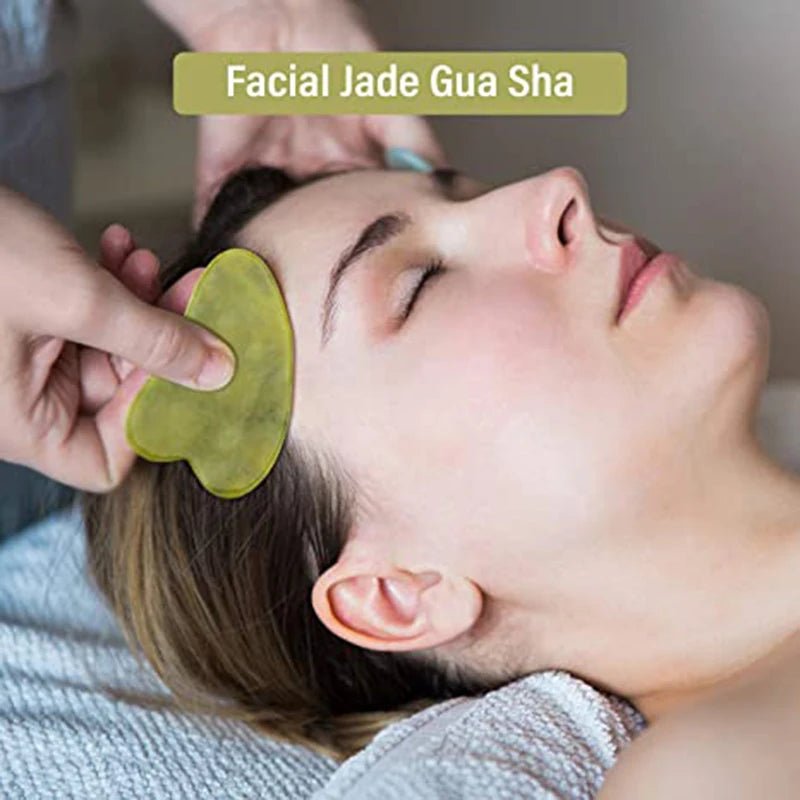 Jade Roller & Gua Sha Massage Set – Anti-Aging Facial Tool - The Uplift Shop