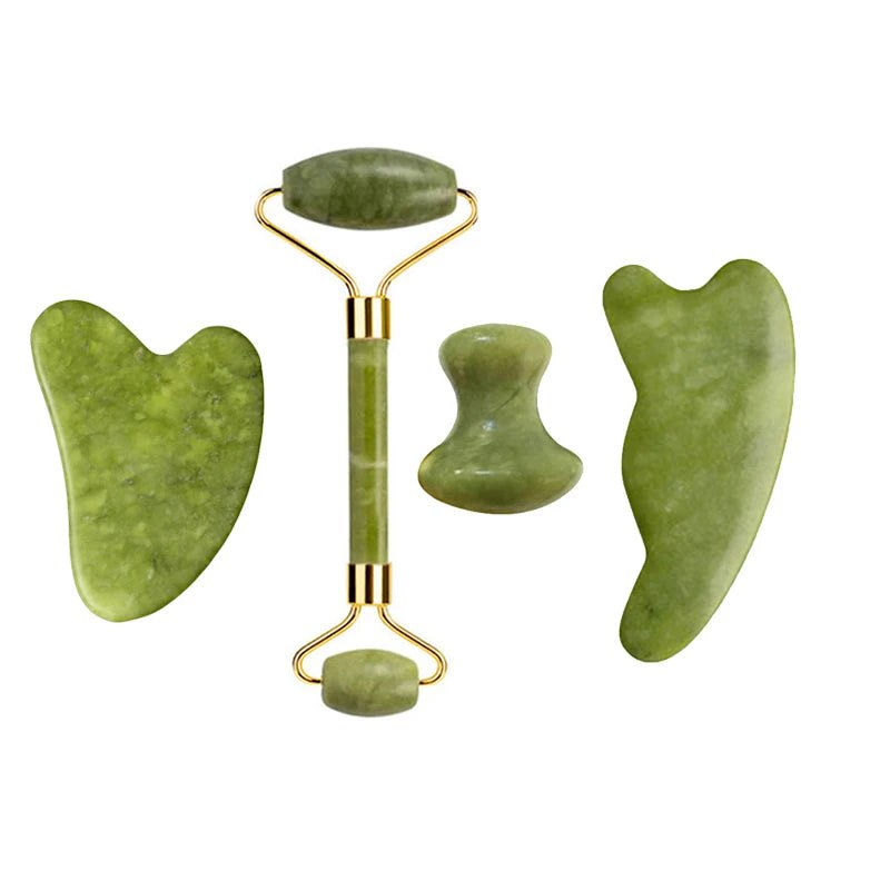 Jade Roller & Gua Sha Massage Set – Anti - Aging Facial Tool - The Uplift Shop