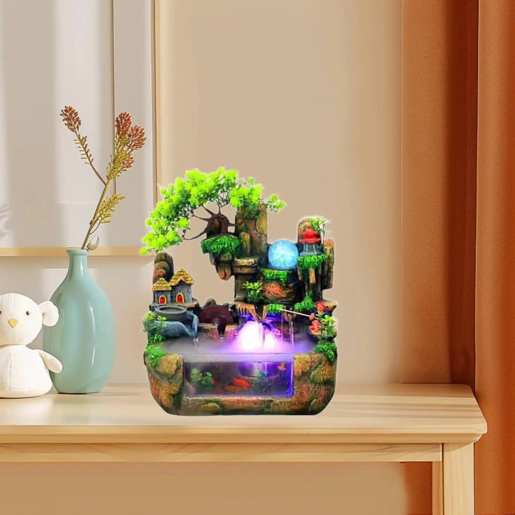 Rockery Zen Bonsai Waterfall Fountain – Indoor Relaxation - The Uplift Shop