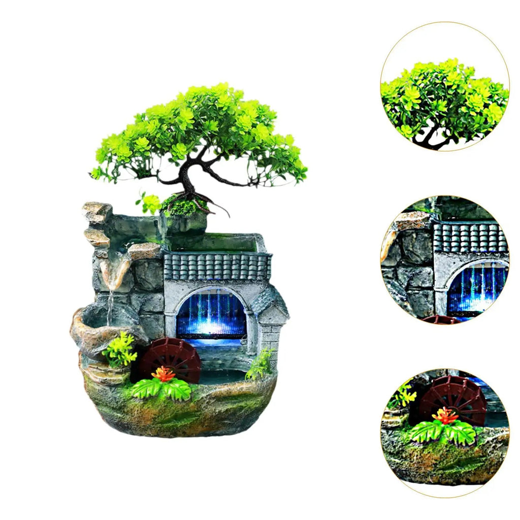 Handmade Feng Shui Waterfall Fountain – Color Light Home Decor - The Uplift Shop