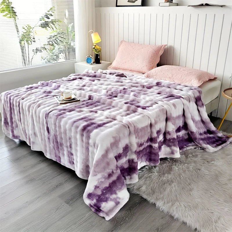 Luxe Faux Rabbit Fur Throw Blanket – All - Season Sofa & Bed Wrap - The Uplift Shop