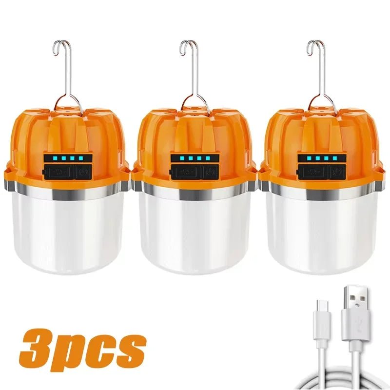 Rechargeable LED Camping Lantern – Portable Pumpkin Camp Lamp with Power Bank - The Uplift Shop