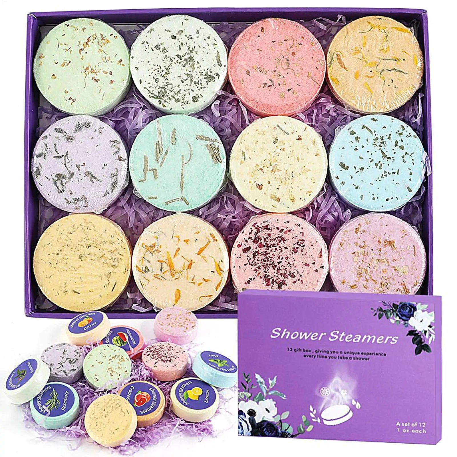 Aromatherapy Shower Steamers Set (12pcs) – Stress Relief Spa Gift - The Uplift Shop