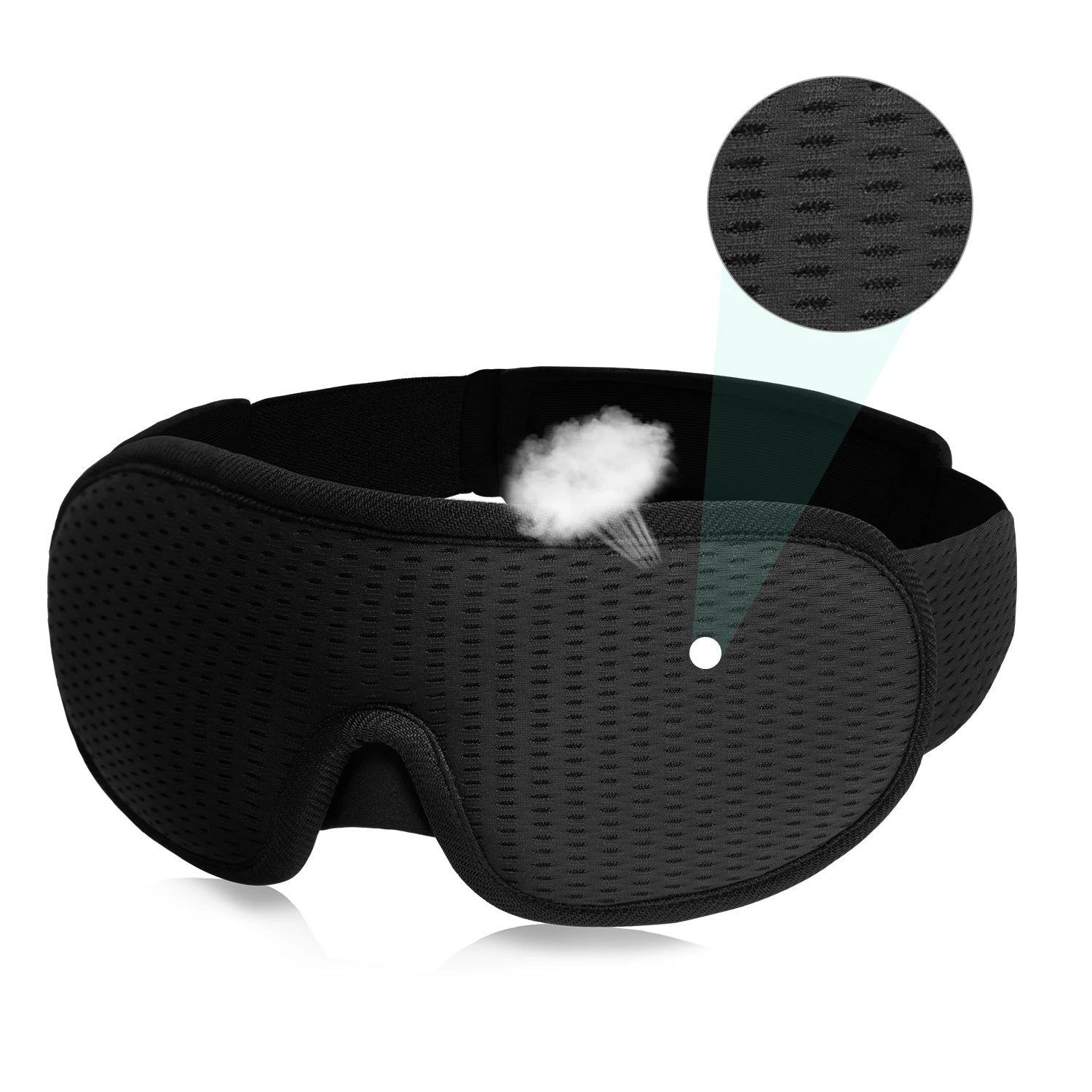 3D Contoured Sleep Mask – Soft Padded Blackout Eye Mask for Better Sleep - The Uplift Shop