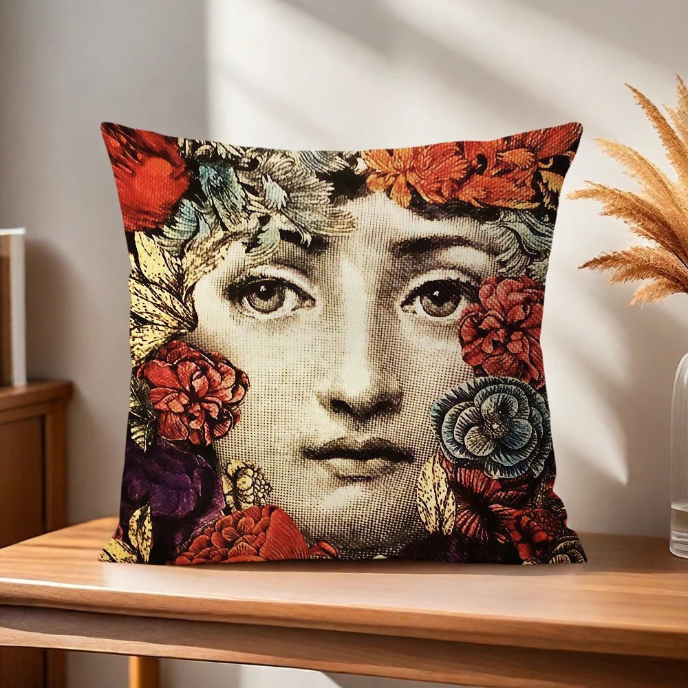 Modern Art Face Decorative Pillow Cover – Sofa & Home Decor Cushion Case - The Uplift Shop