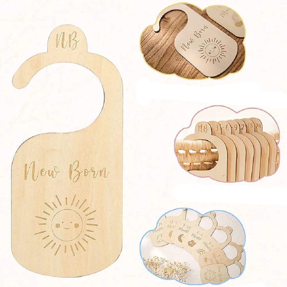 Wooden Monthly Milestone Cards – Baby Shower Gift (7pcs) - The Uplift Shop