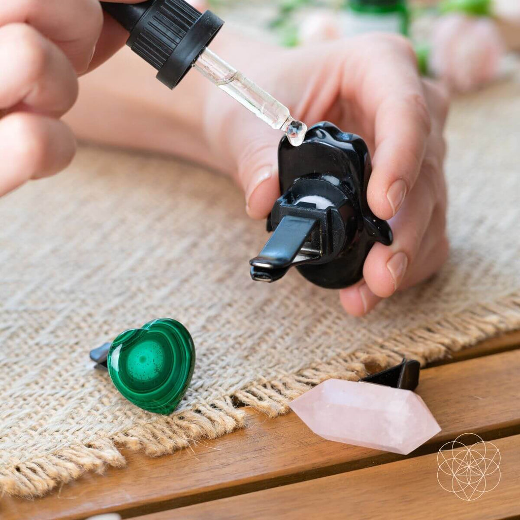 Hamsa Hand of Safe Travels: Aromatherapy Crystal Car Kit - The Uplift Shop