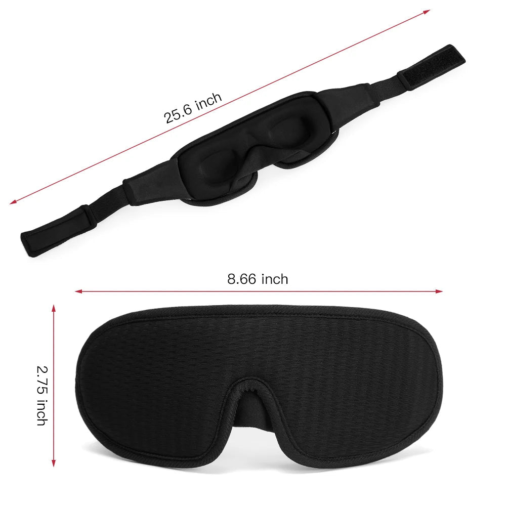 3D Contoured Sleep Mask – Soft Padded Blackout Eye Mask for Better Sleep - The Uplift Shop