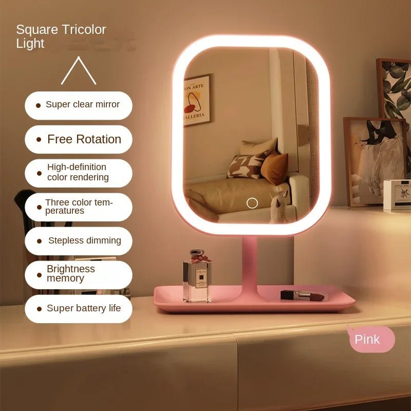 Designer LED Vanity Mirror with Touch Control – Bedroom Dressing - The Uplift Shop