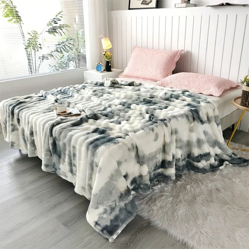 Luxe Faux Rabbit Fur Throw Blanket – All - Season Sofa & Bed Wrap - The Uplift Shop