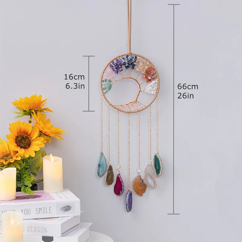 7 Chakra Tree of Life Gemstone Suncatcher – Healing Decor - The Uplift Shop