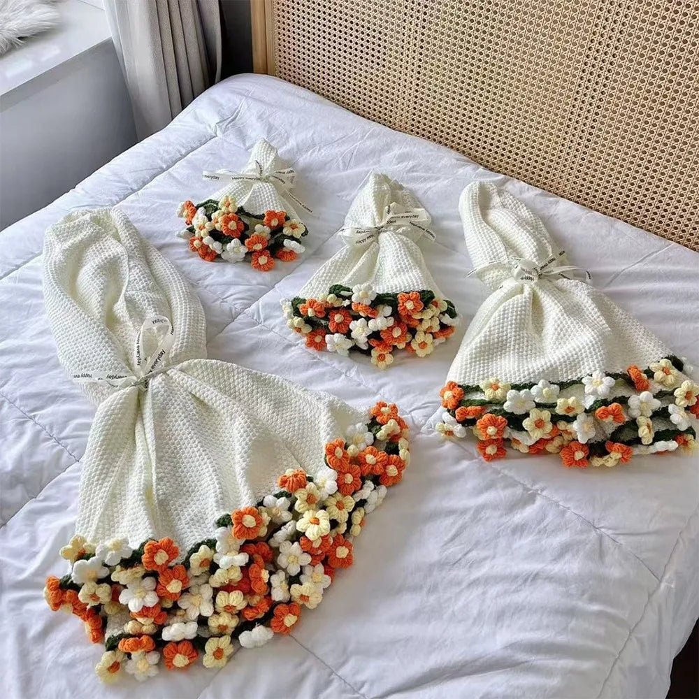 Crochet Rose Bouquet Blanket – Soft Floral Hug Blanket - The Uplift Shop