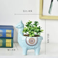 Ceramic Alpaca Sculpture Planter – Cute Animal Succulent Pot - The Uplift Shop