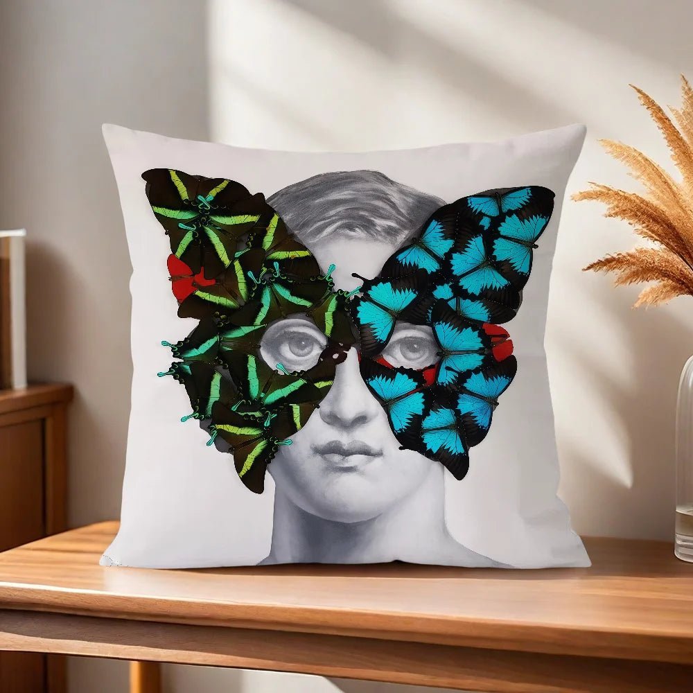 Modern Art Face Decorative Pillow Cover – Sofa & Home Decor Cushion Case - The Uplift Shop