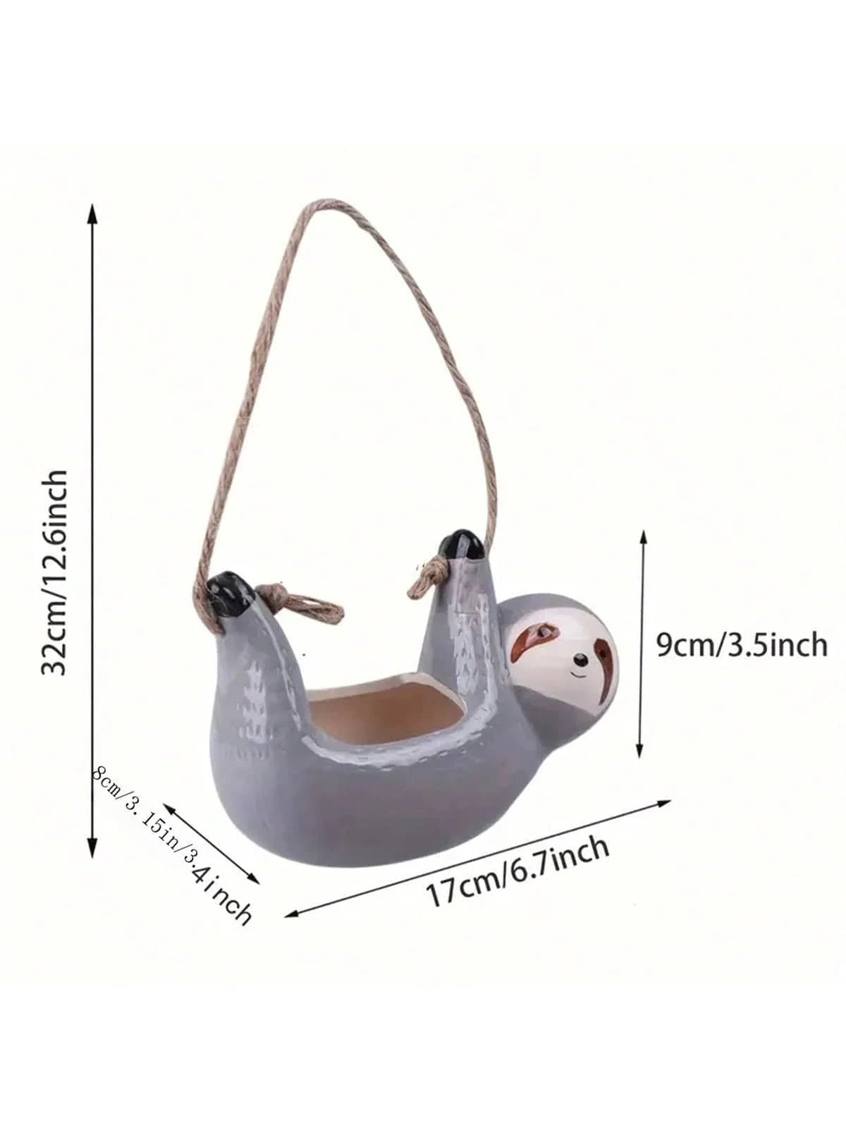 Ceramic Hanging Planter – Indoor Succulent & Air Plant Pot - The Uplift Shop