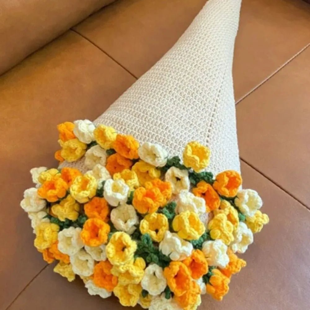 Crochet Rose Bouquet Blanket – Soft Floral Hug Blanket - The Uplift Shop