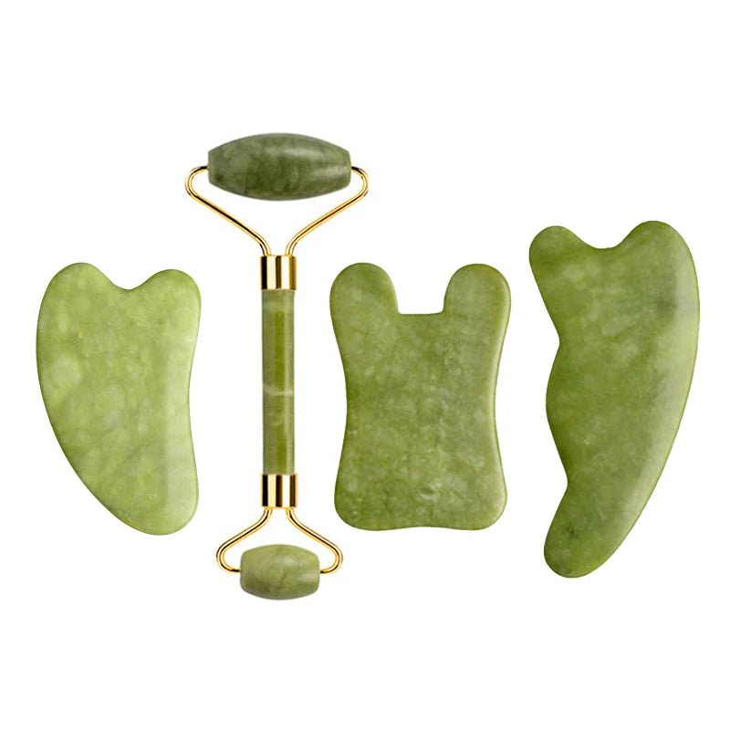Jade Roller & Gua Sha Massage Set – Anti-Aging Facial Tool - The Uplift Shop