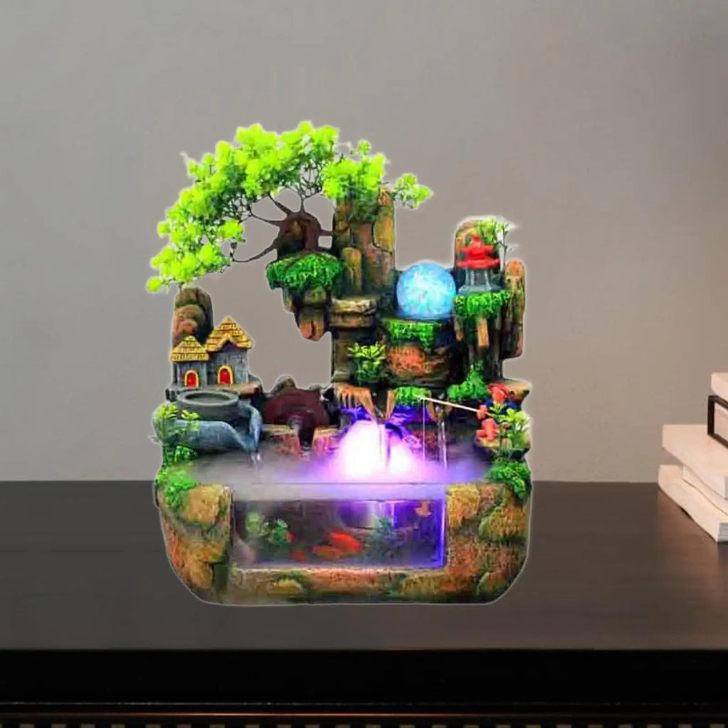 Rockery Zen Bonsai Waterfall Fountain – Indoor Relaxation - The Uplift Shop