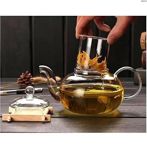 Glass Herbal Kettle – See-Through Stovetop Tea Infuser - The Uplift Shop