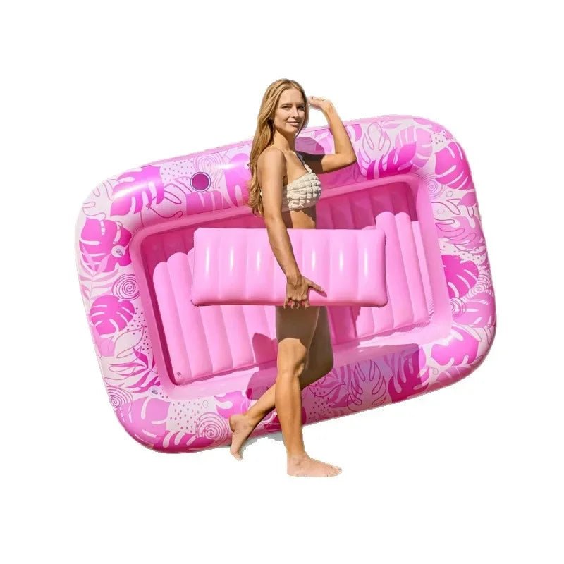Inflatable Tanning Pool Lounger – Large Water Bed for Outdoor Relaxation - The Uplift Shop