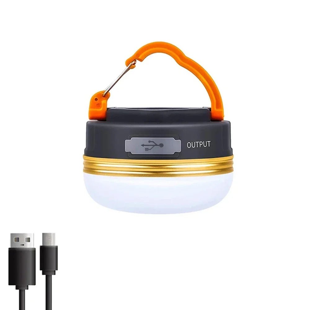 Rechargeable LED Camping Lantern – Portable Pumpkin Camp Lamp with Power Bank - The Uplift Shop