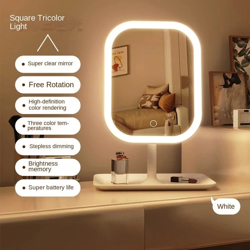 Designer LED Vanity Mirror with Touch Control – Bedroom Dressing - The Uplift Shop