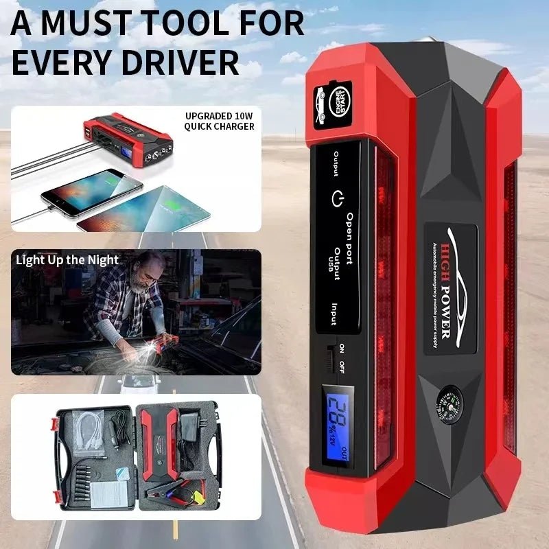 Portable Car Jump Starter & Power Bank – 30000mAh Emergency Battery Booster - The Uplift Shop
